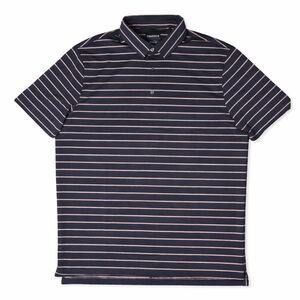 Chase 54 Striped Short Sleeve Polo Shirt Large Navy Pink